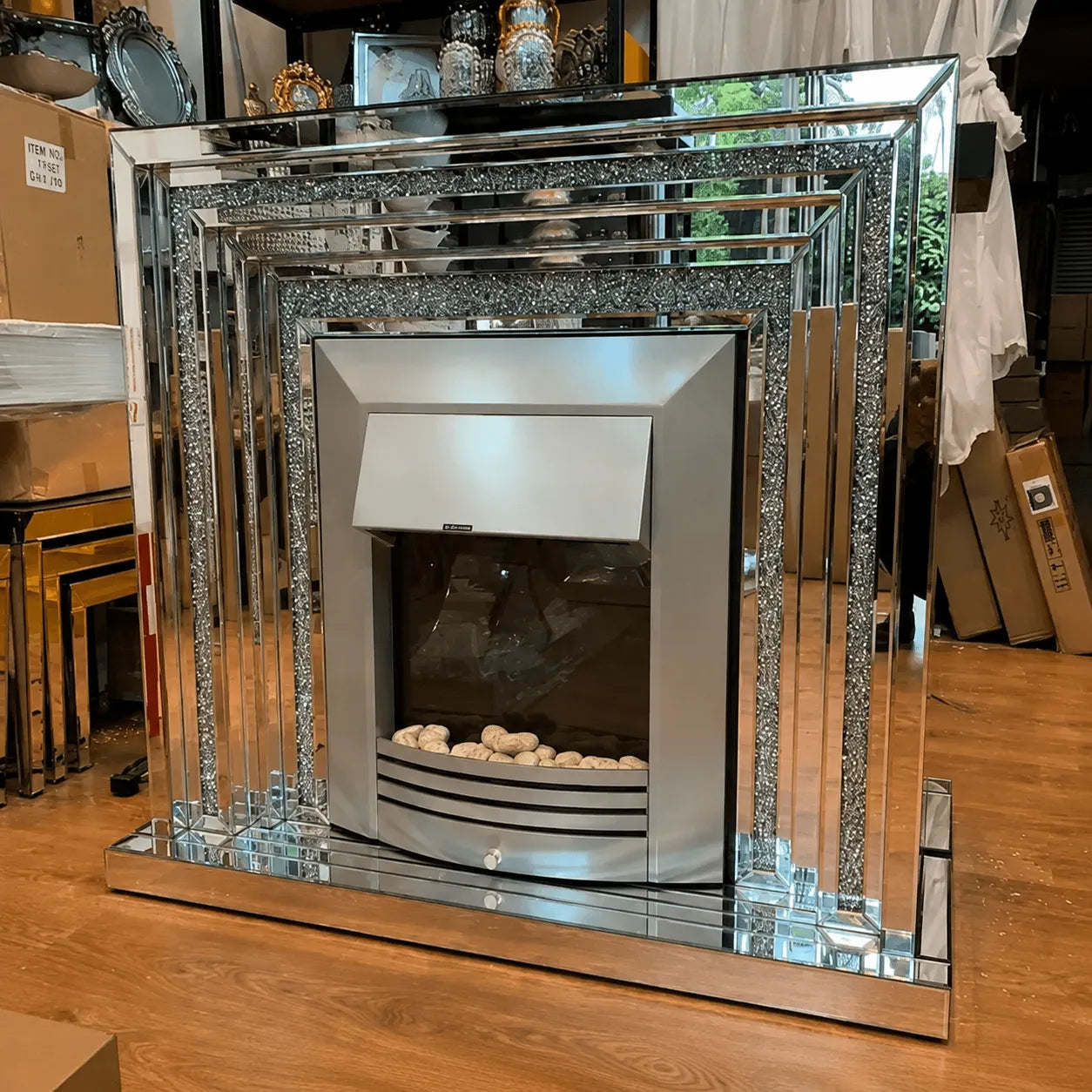 Cheminee Miroir 120x38x100 CM