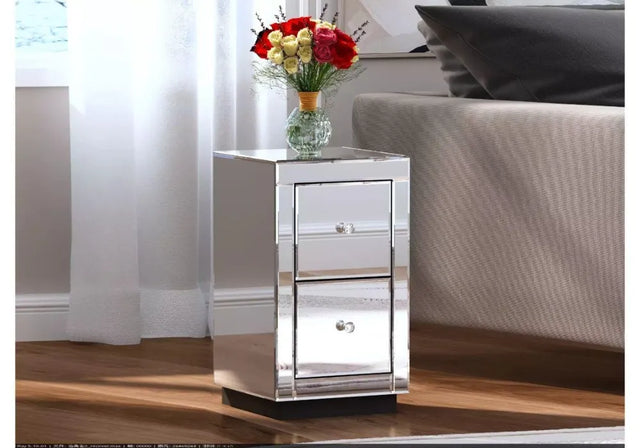 Chevet 2 tiroirs mirror candelle