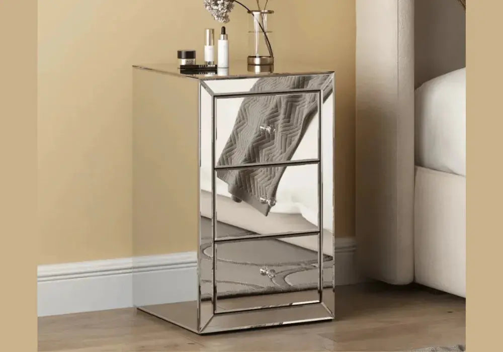 Chevet Miroir Adel 38x38x60 CM Swedzo-Meuble