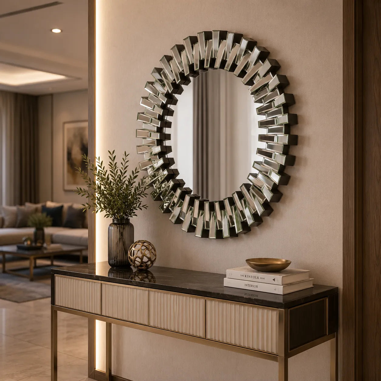 Christopher Knight Home Miroir mural circulaire Elaina, transparent/miroir