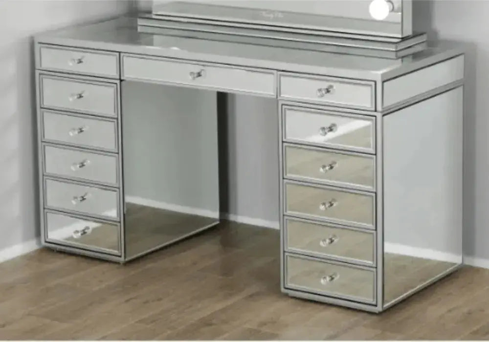 Coiffeuse 13 Tiroirs 130x54,5x80 CM Swedzo-Meuble