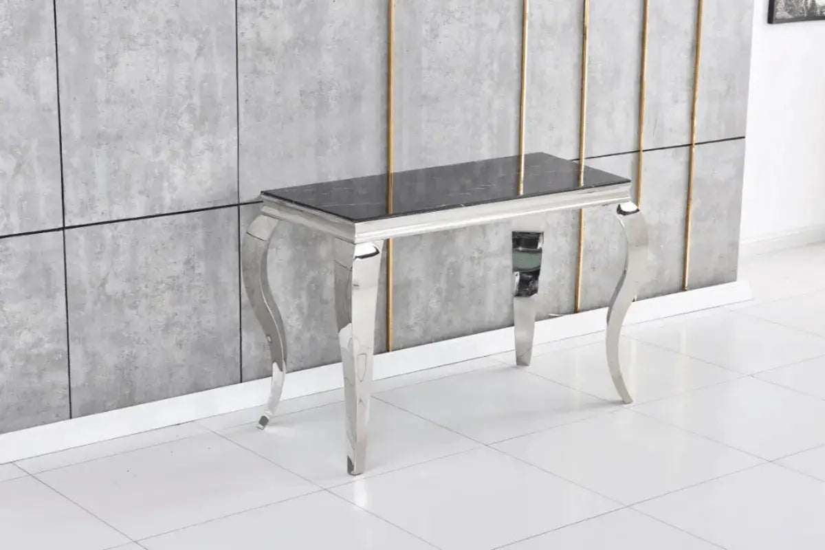 Console Baroque Pieds Chrome 110x50x85 Swedzo-Meuble