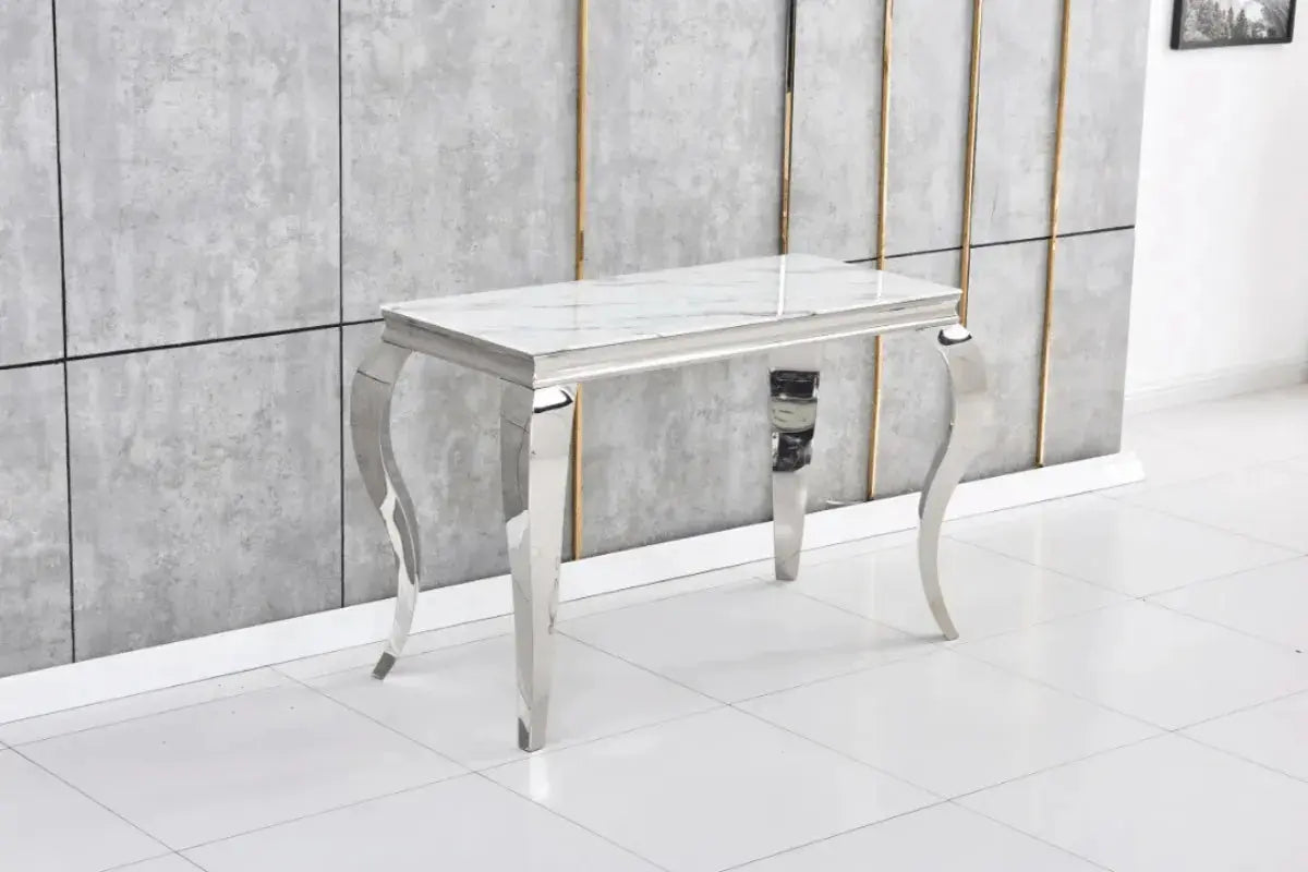 Console Baroque Pieds Chrome 110x50x85 Swedzo-Meuble