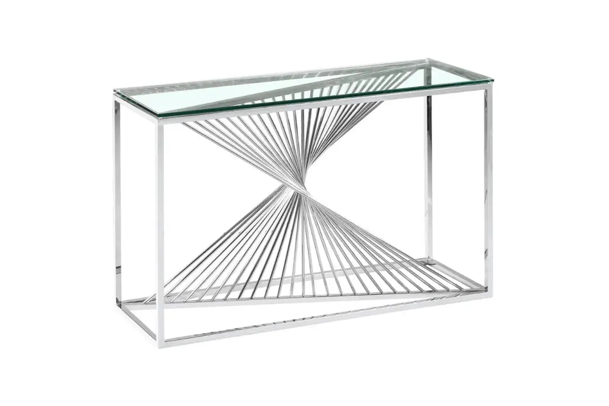 Console Brittany Pieds Chrome 120x40x78 CM Swedzo-Meuble