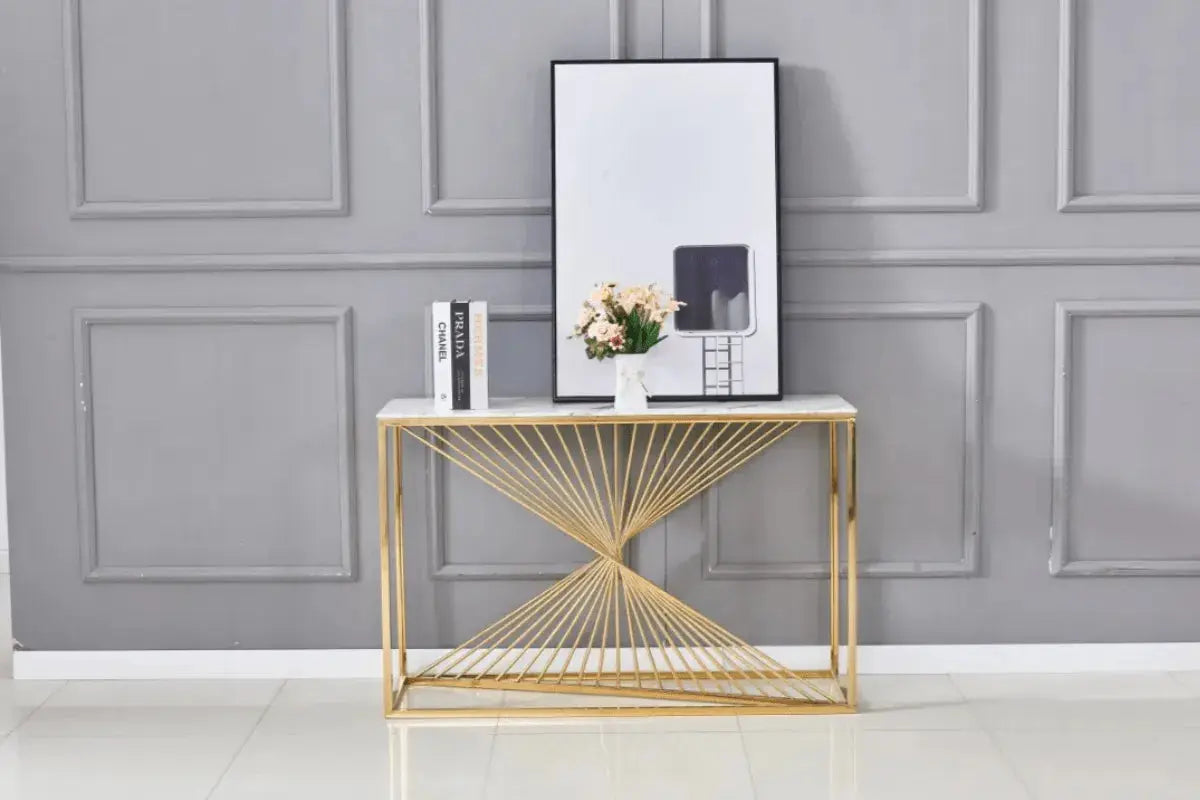 Console Brittany Pieds Gold 120x40x78 CM Swedzo-Meuble