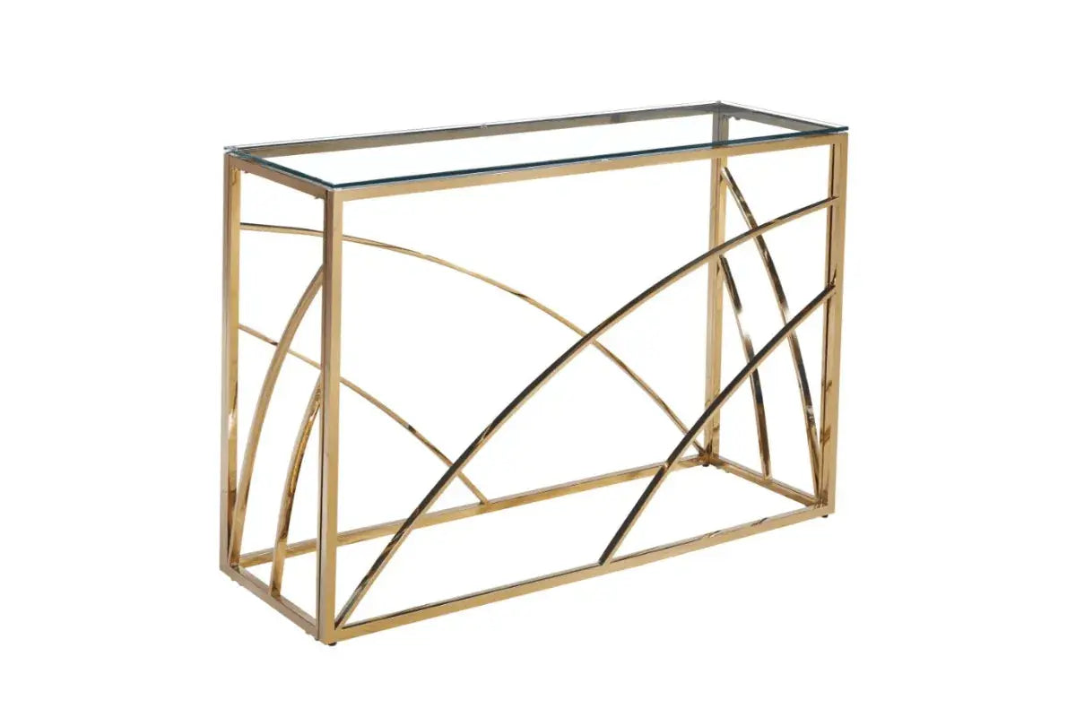 Console Calvin en Gold Transparent Swedzo-Meuble