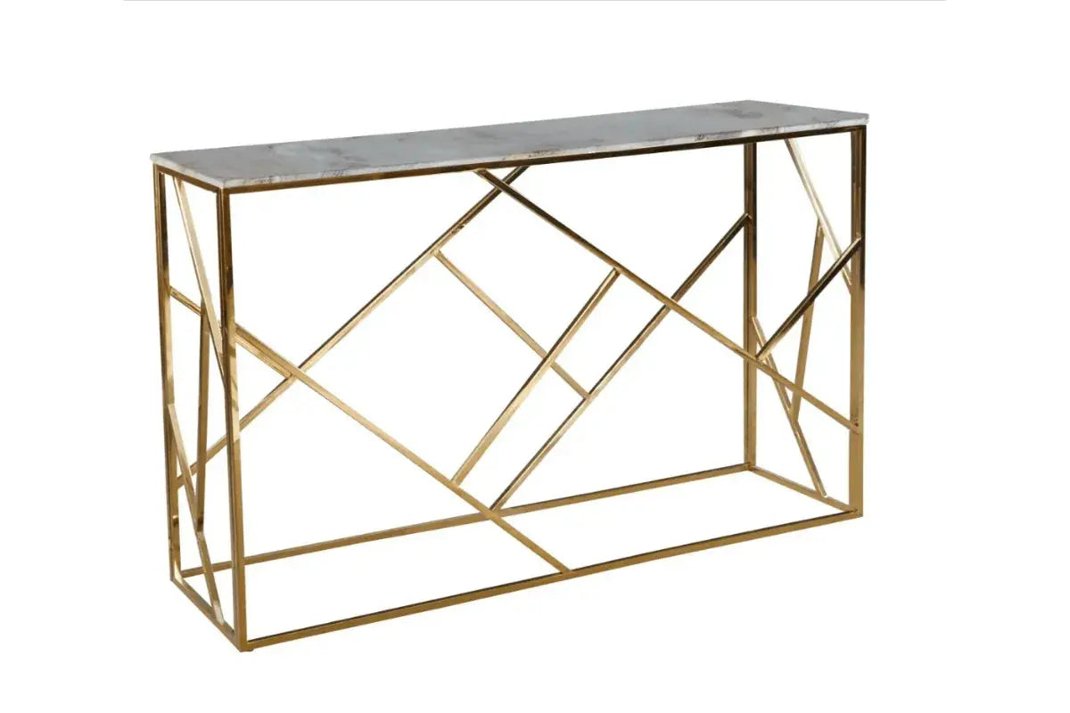 Console Geomag Pieds Gold 120x40x78 CM Swedzo-Meuble