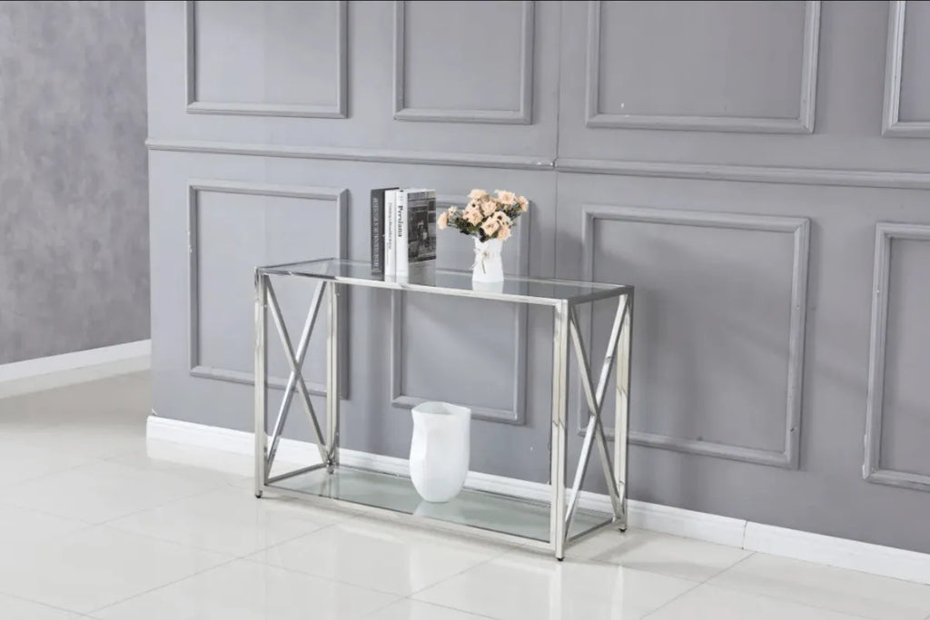 Console Kensy Pieds Chrome 120x40x78 CM