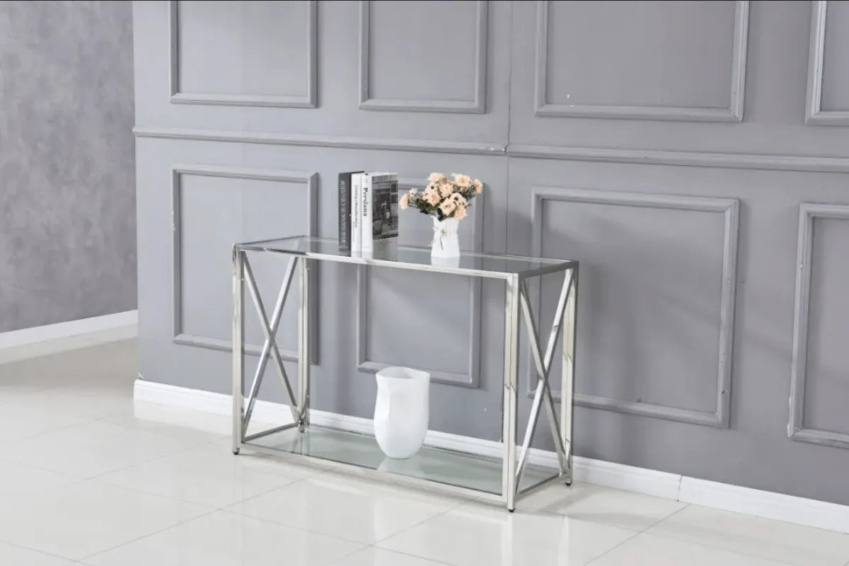 Console Kensy Pieds Chrome 120x40x78 CM