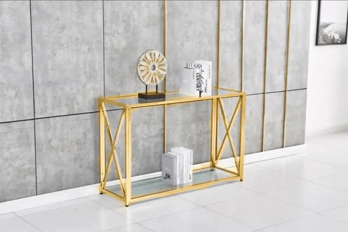 Console Kensy Pieds Gold 120x40x78 CM Swedzo-Meuble