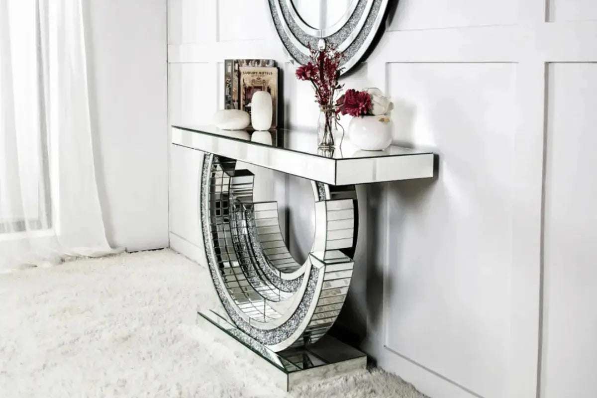 Console Miroir Tourbillon 120x35x80 CM Swedzo-Meuble