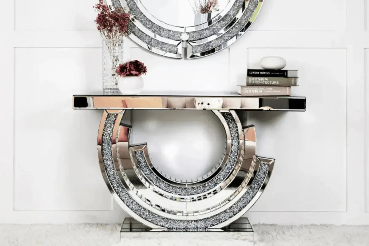 Console Miroir Tourbillon 120x35x80 CM Swedzo-Meuble