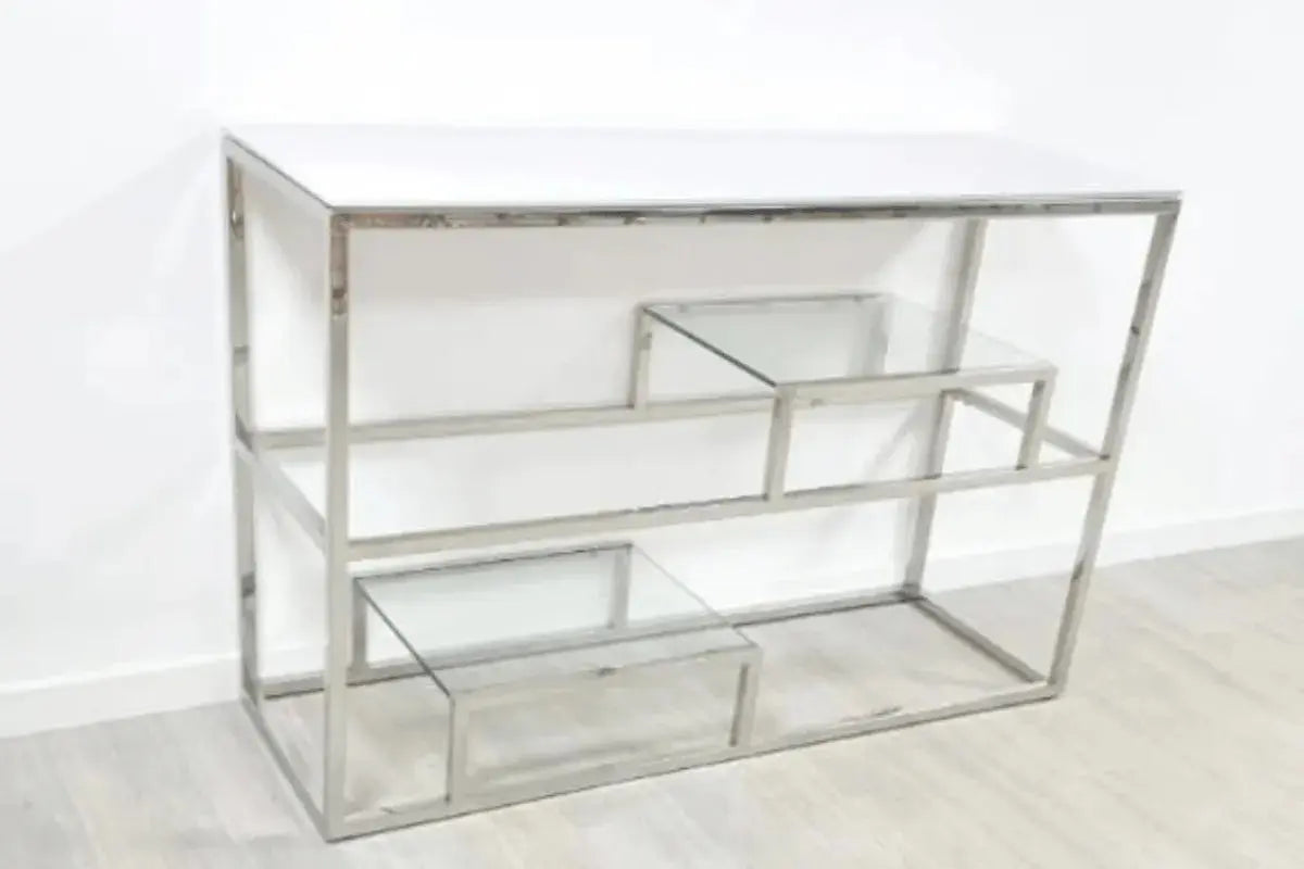 Console Romi Avec Pieds Argent Swedzo-Meuble