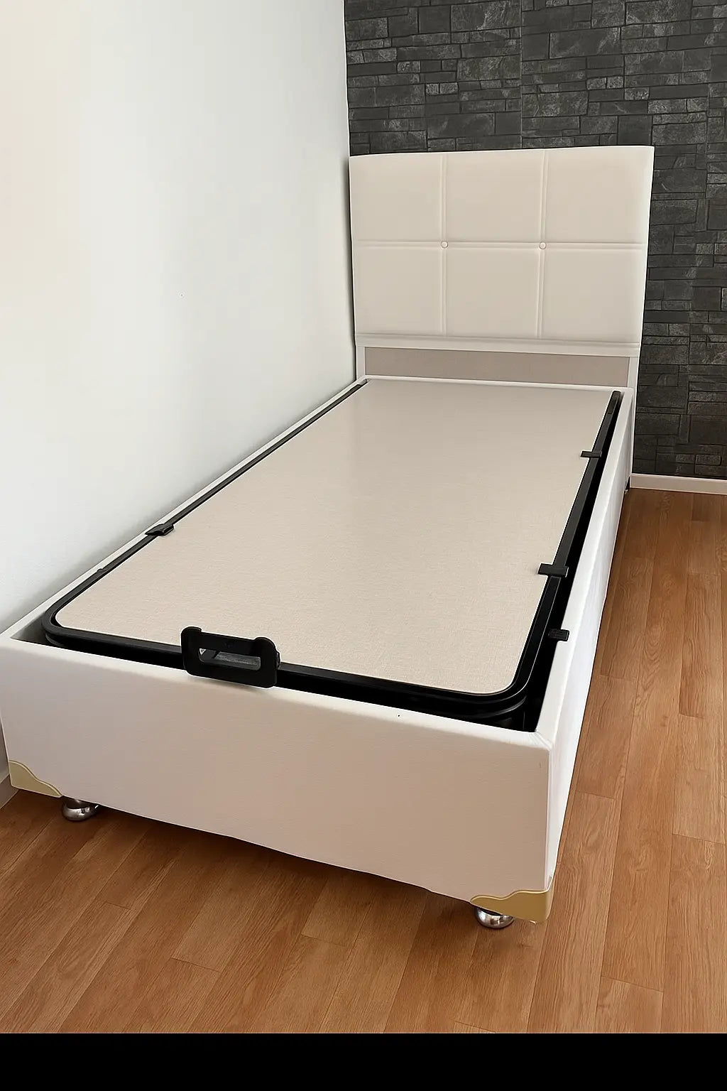 lit coffre en cuir 90x190 Swedzo-Meuble