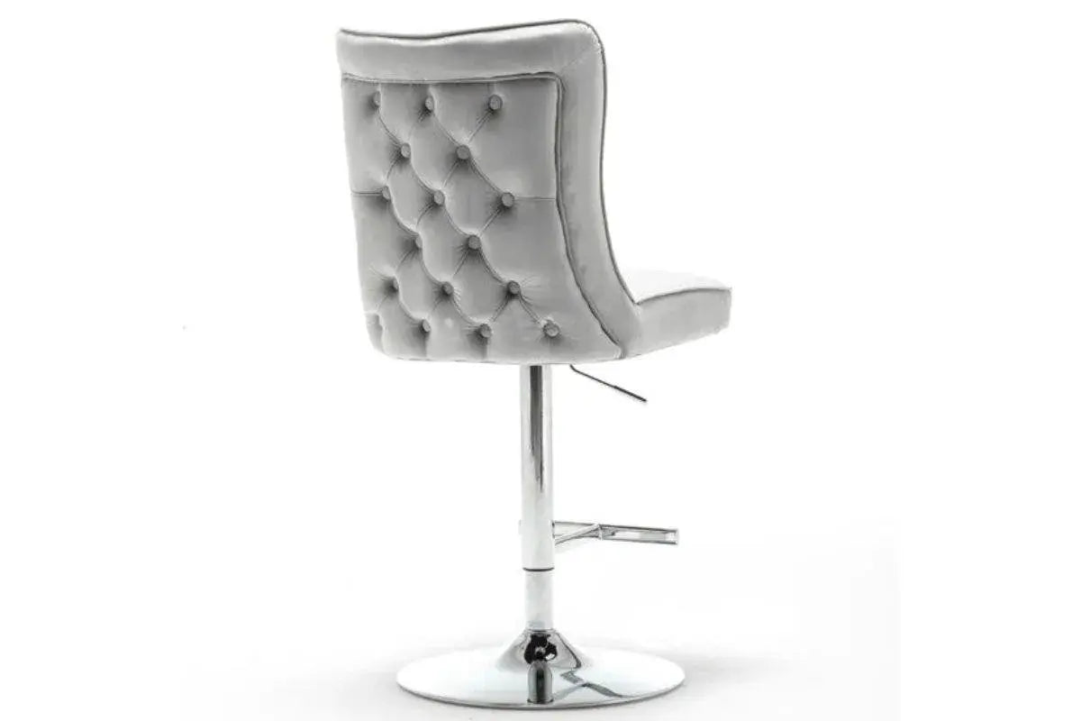 E 2 ou 4 Tabouret de bar gabrielle chrome anthracite Swedzo-Meuble