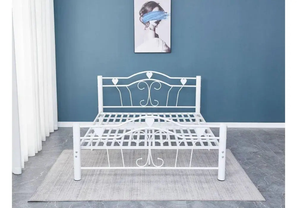 E Lit Metal Noir Julie 140×190 cm Swedzo-Meuble
