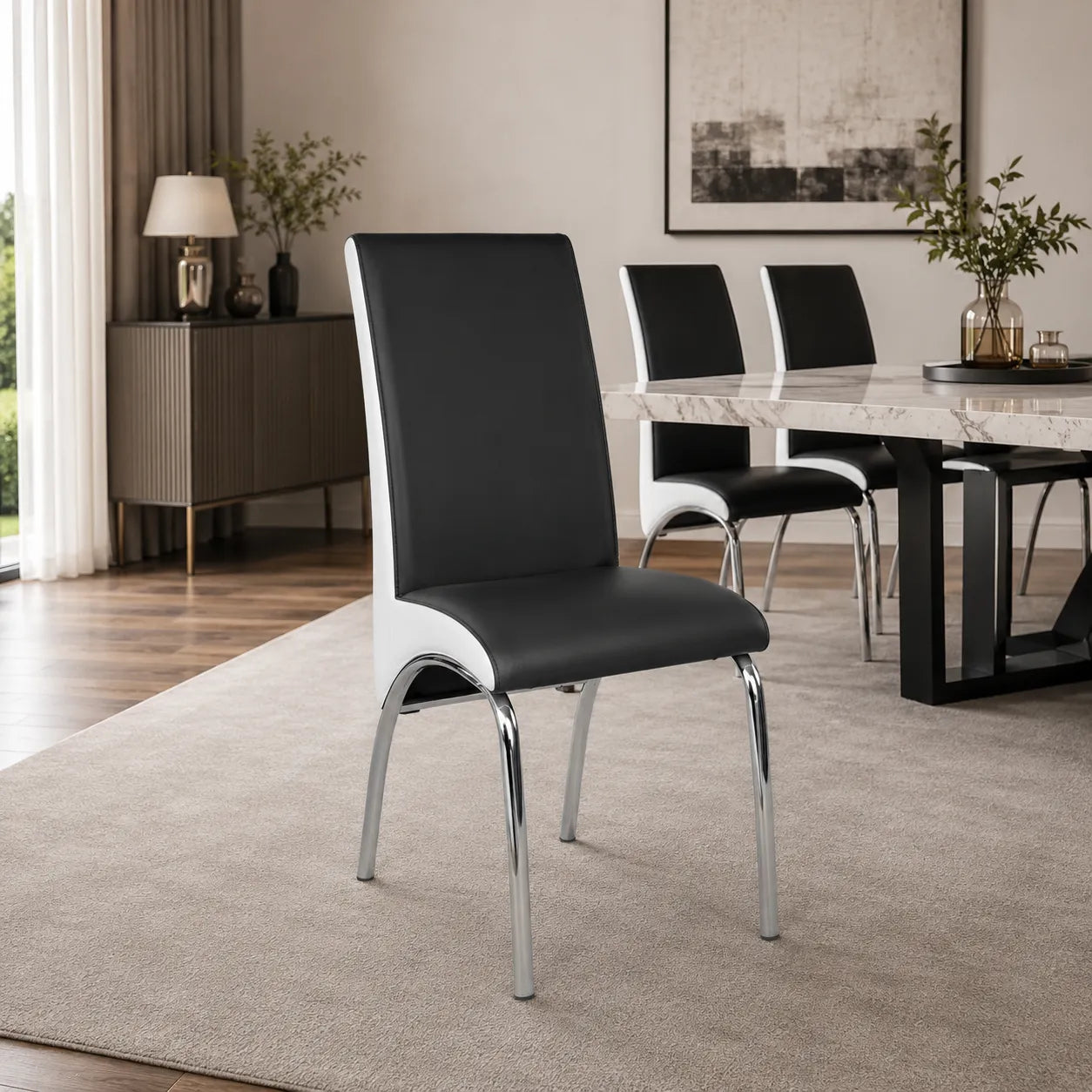 Ensemble de 4 chaises de salle à manger Hoebart