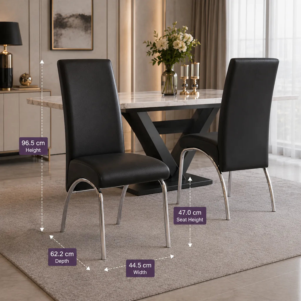 Ensemble de 4 chaises de salle à manger Hoebart