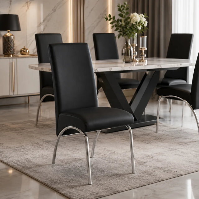 Ensemble de 4 chaises de salle à manger Hoebart