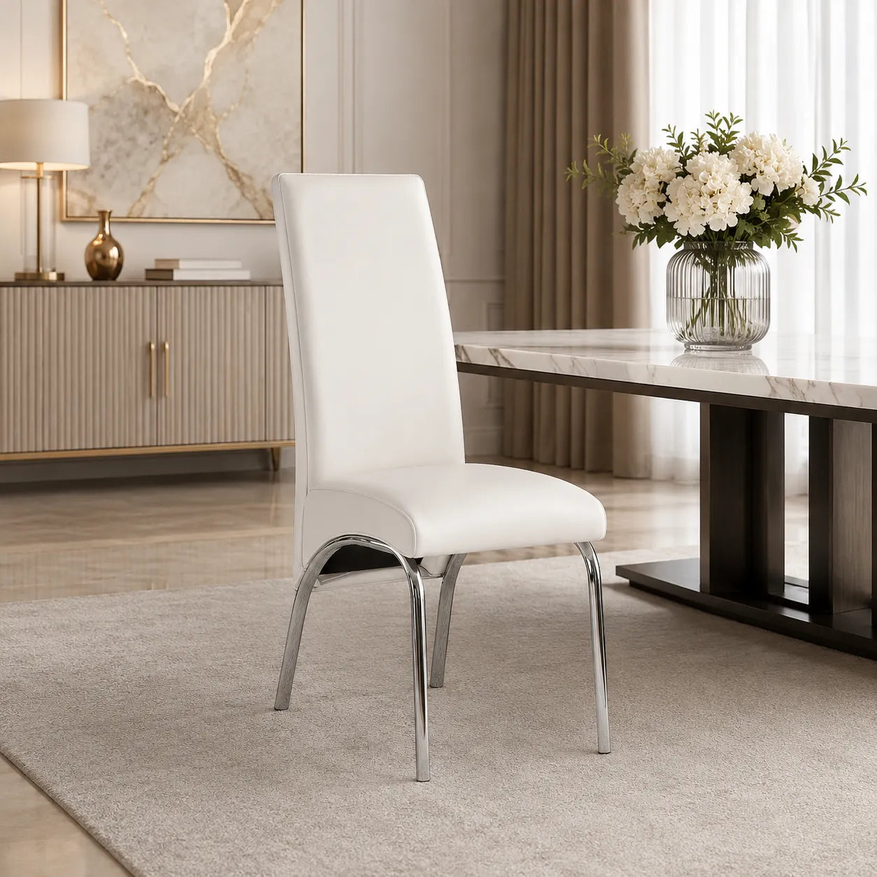 Ensemble de 4 chaises de salle à manger Hoebart