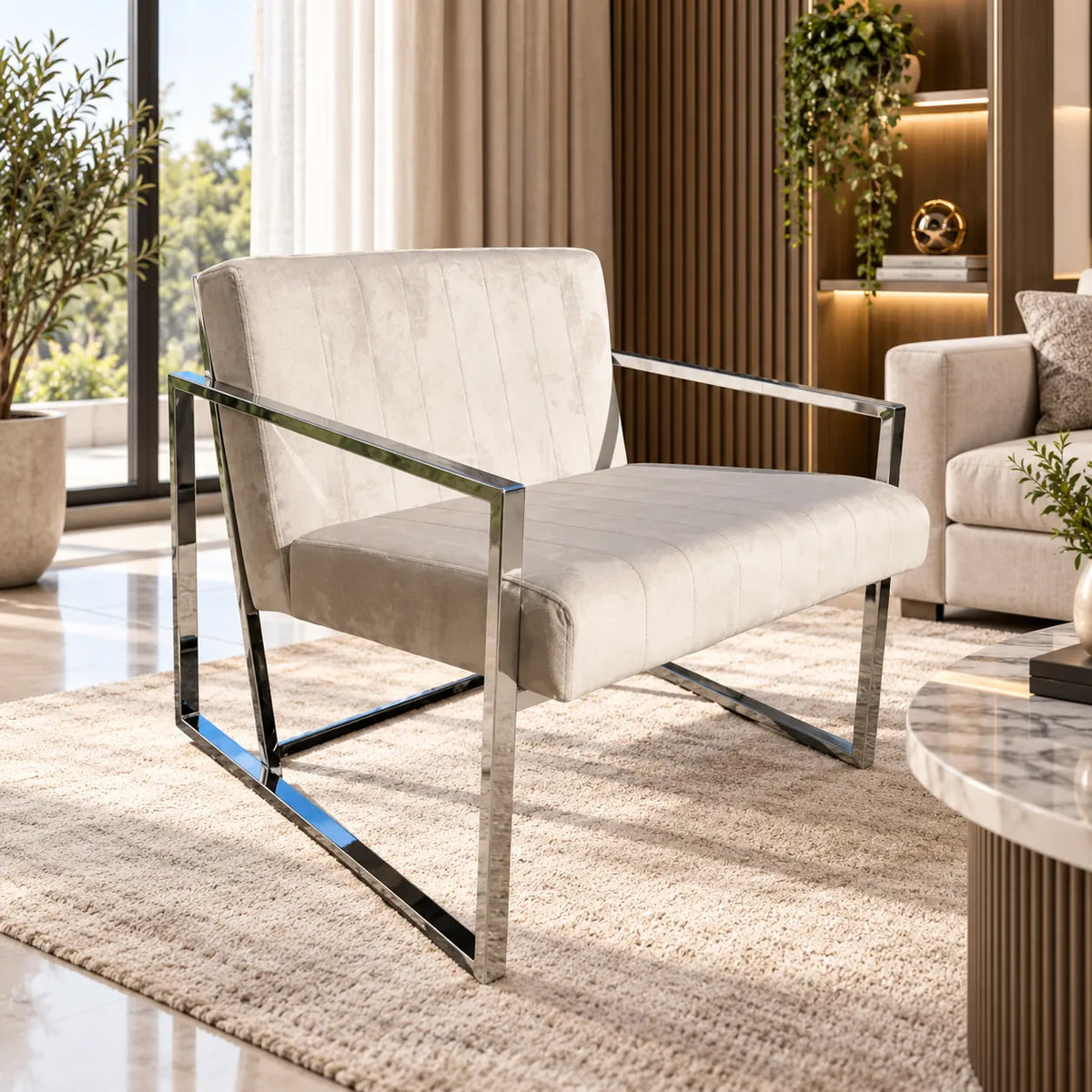 Fauteuil Keny Pieds Argent