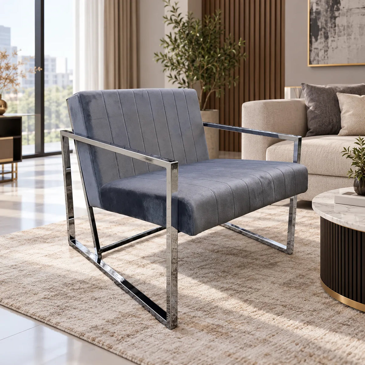 Fauteuil Keny Pieds Argent