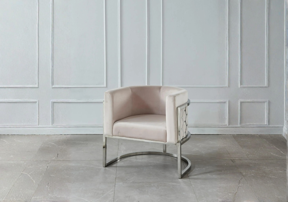 Fauteuil Alveoles pieds argentés