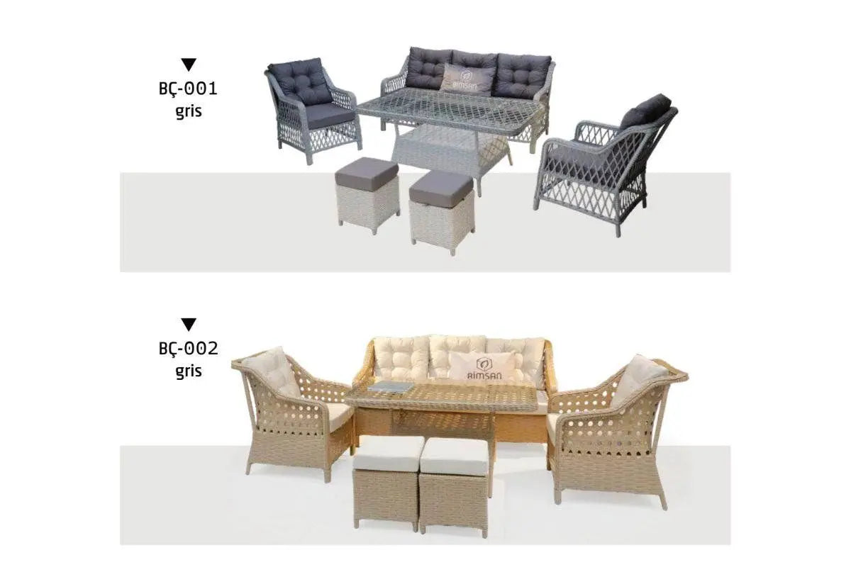 Gediz Model Garden Furniture (3+1+1 Tea Set) Swedzo-Meuble