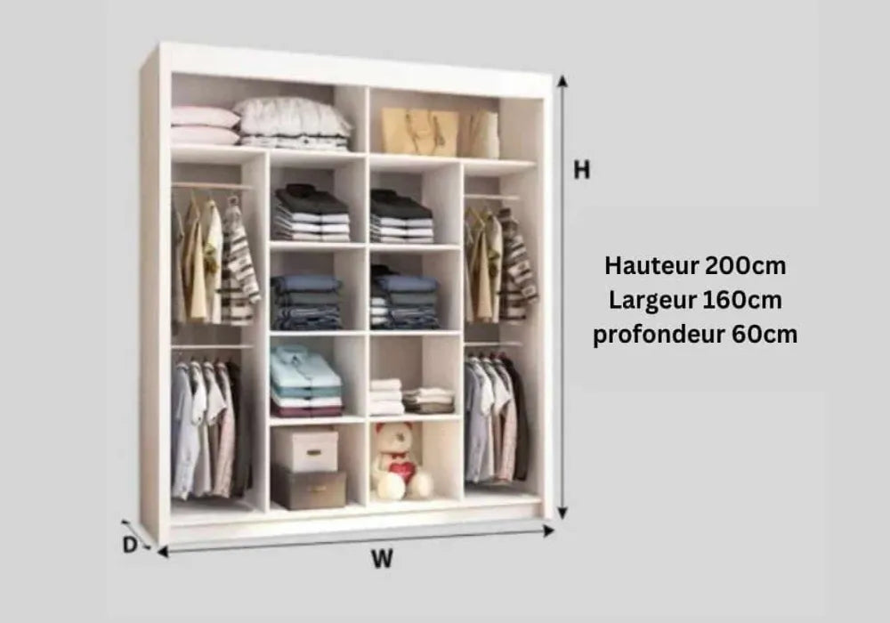 Girona Armoire  2 portes coulissantes