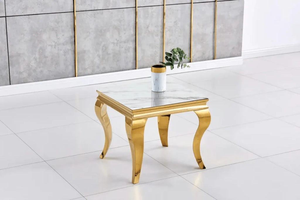 Gueridon Baroque Pieds Gold 50x50 CM