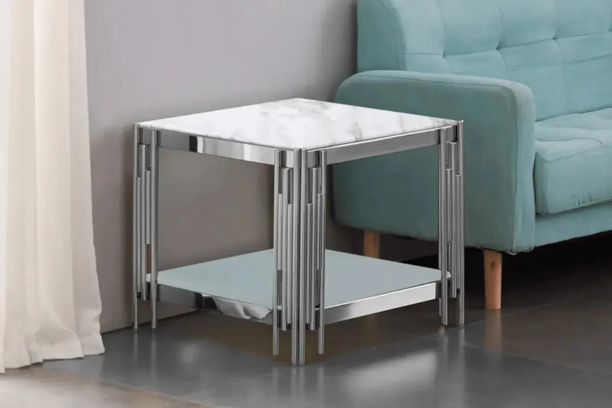 Gueridon Flute Chrome Pieds Swedzo-Meuble