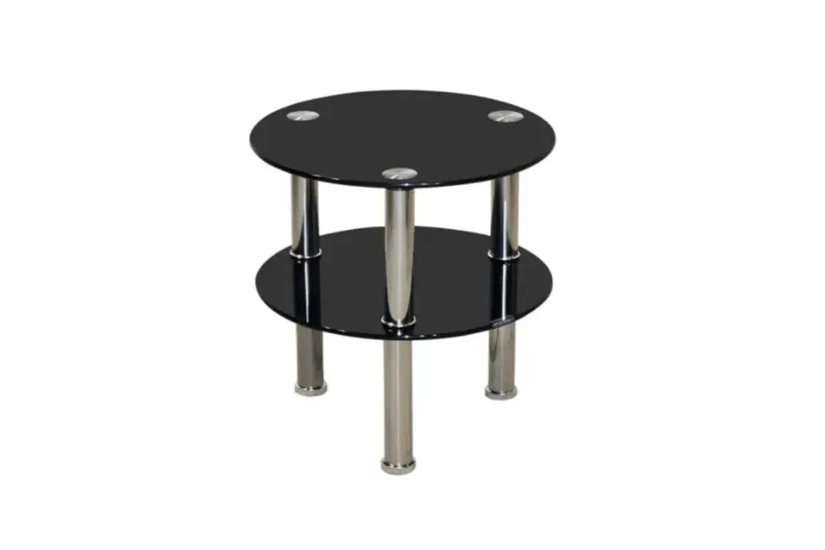 Gueridon Leon Verre Noir 90x60 CM Swedzo-Meuble