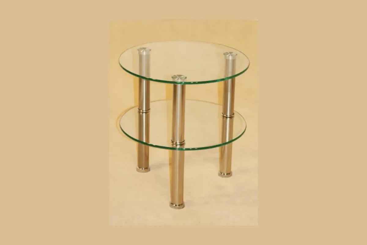 Gueridon Leon Verre Transparent 90x65 CM