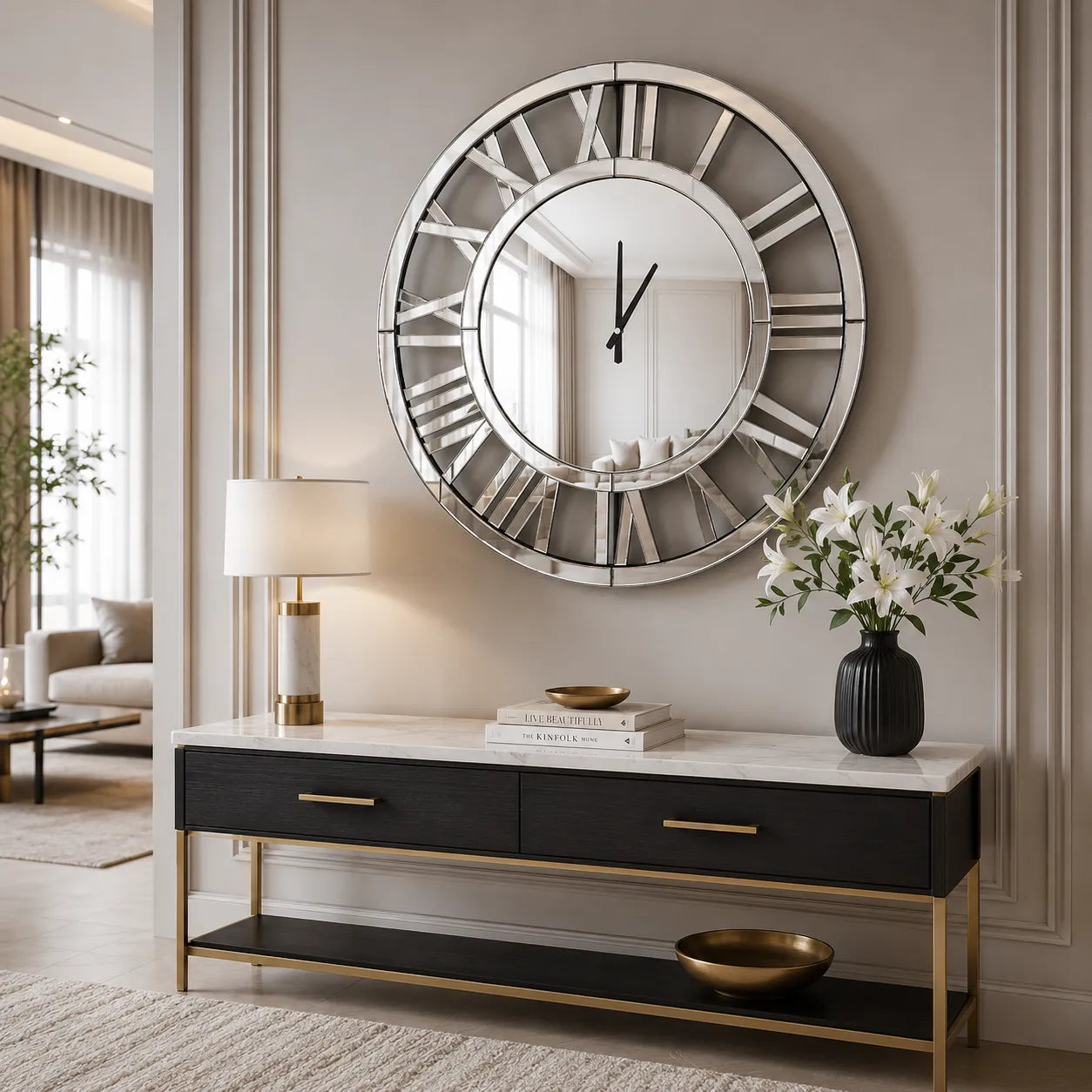 Horloge murale ronde clock