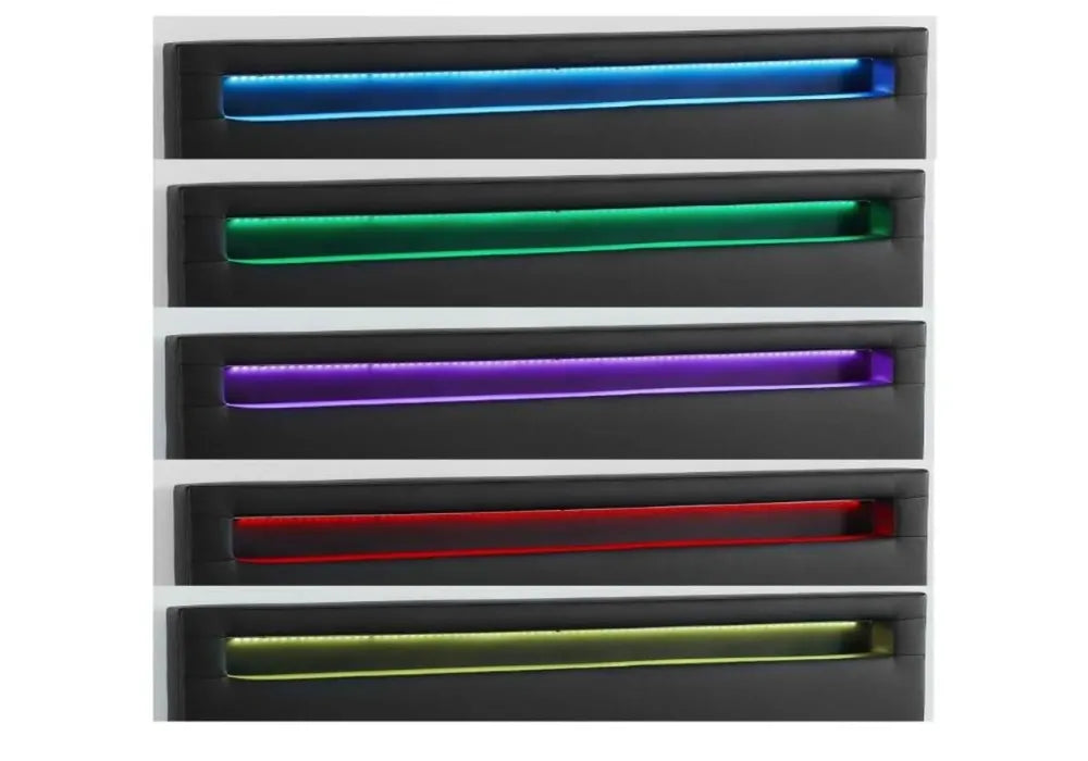 LED Lit Avec Sommier Gris