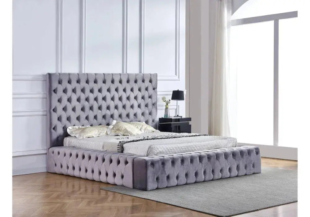 LIT ROYAL CAPITONNE VELOURS Swedzo-Meuble