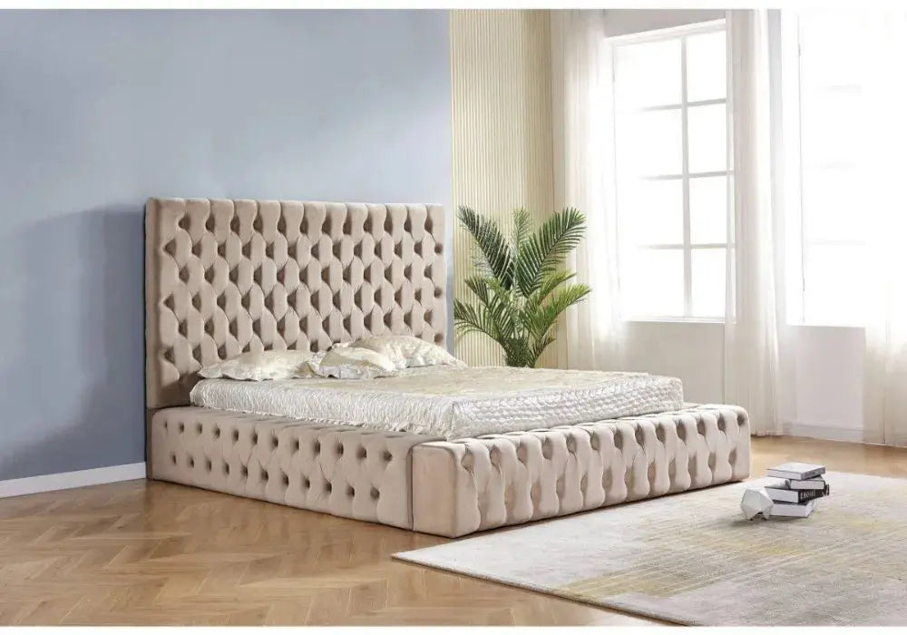 LIT ROYAL CAPITONNE VELOURS Swedzo-Meuble