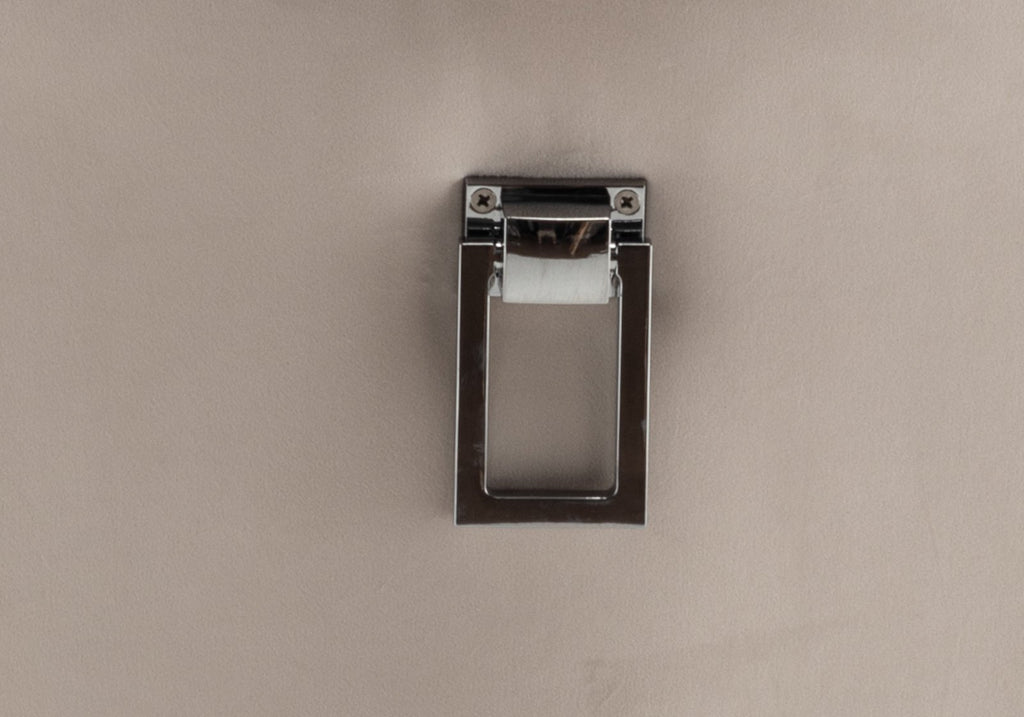 Chaise capitonnée argent beige LORA