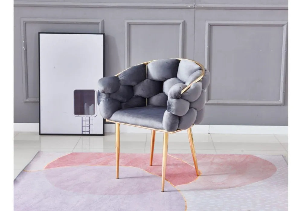 LOT DE 4 CHAISES BALLON GOLD VELOURS