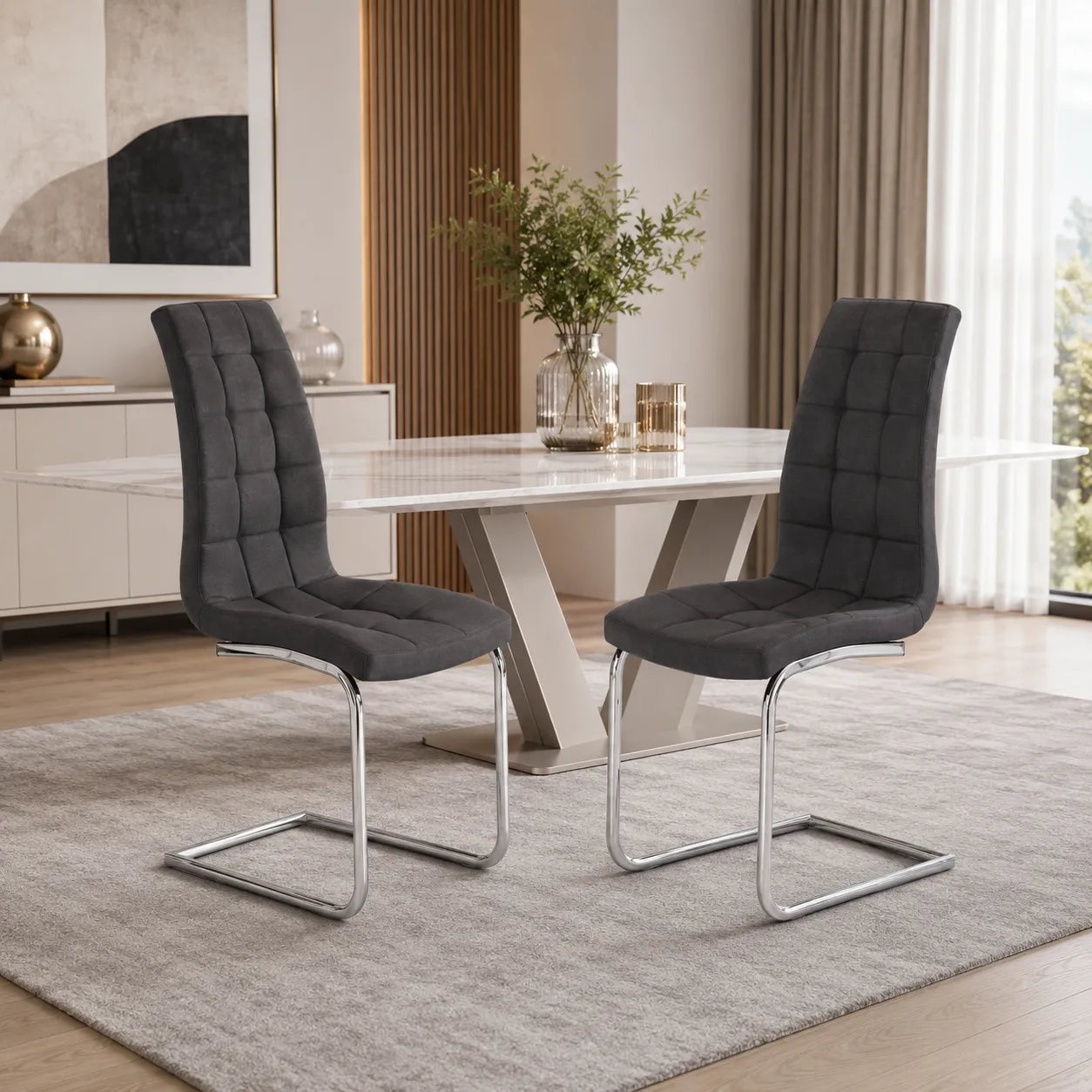 LOT DE 4/6 CHAISES BELLA EN SIMILICUIR