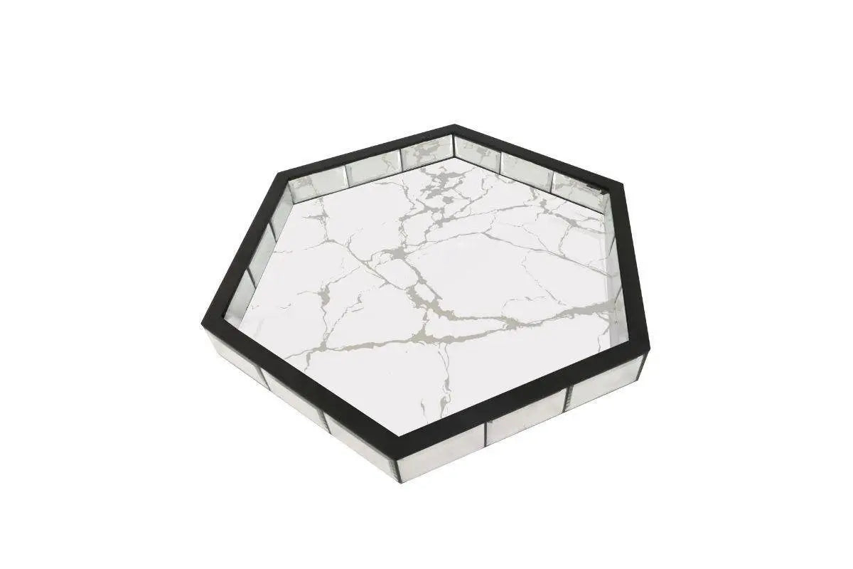 3+1 PLATEAU MARBRE MIROIR Swedzo-Meuble