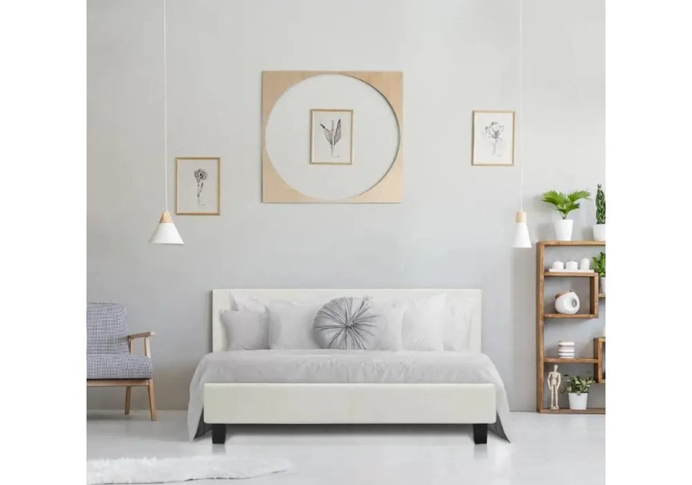 Lit Avec Sommier 140x190 - 160x200 Blanc