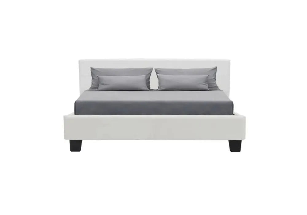 Lit Avec Sommier 140x190 - 160x200 Blanc