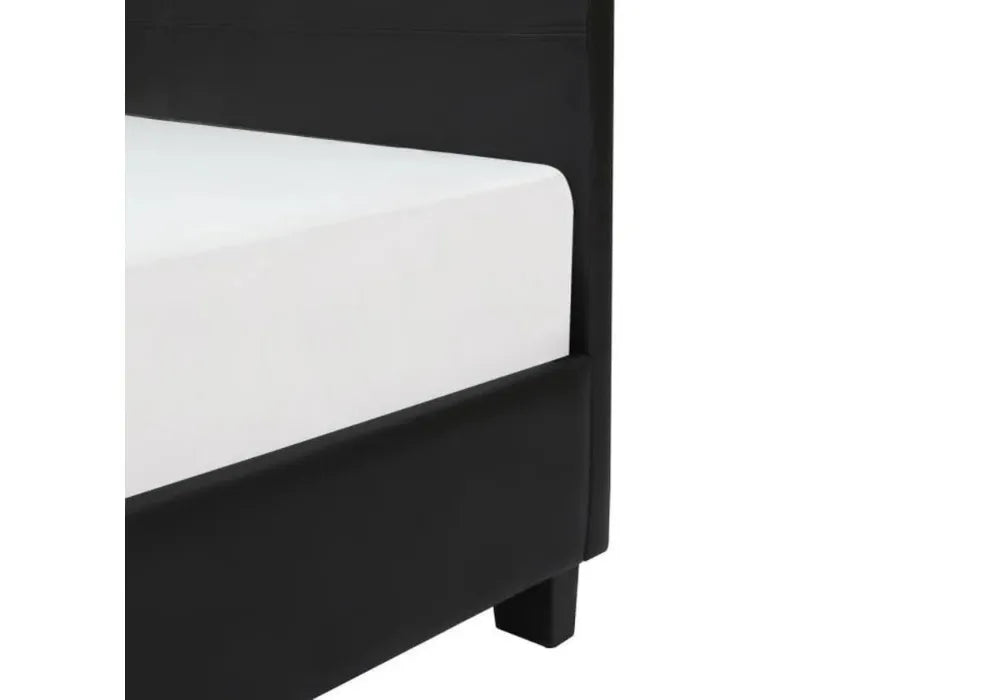 Lit Avec Sommier 140x190 - 160x200 Noir