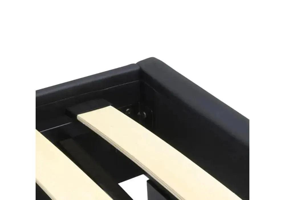 Lit Avec Sommier 140x190 - 160x200 Noir Swedzo-Meuble