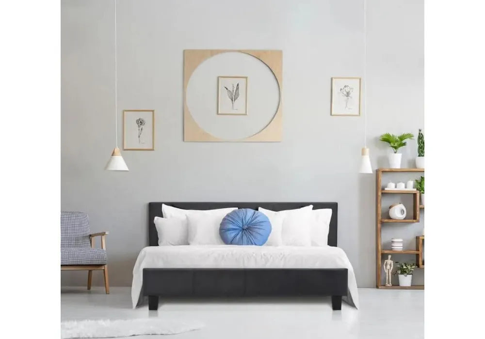 Lit Avec Sommier 140x190 - 160x200 Noir