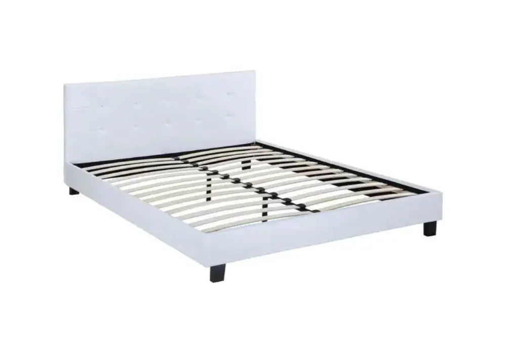 Lit Capitonnés Swedzo Blanc 140x190 - 160x200 Swedzo-Meuble