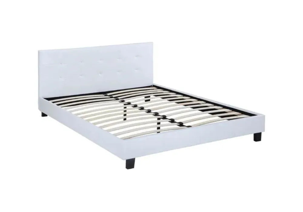 Lit Capitonnés Swedzo Blanc 140x190 - 160x200