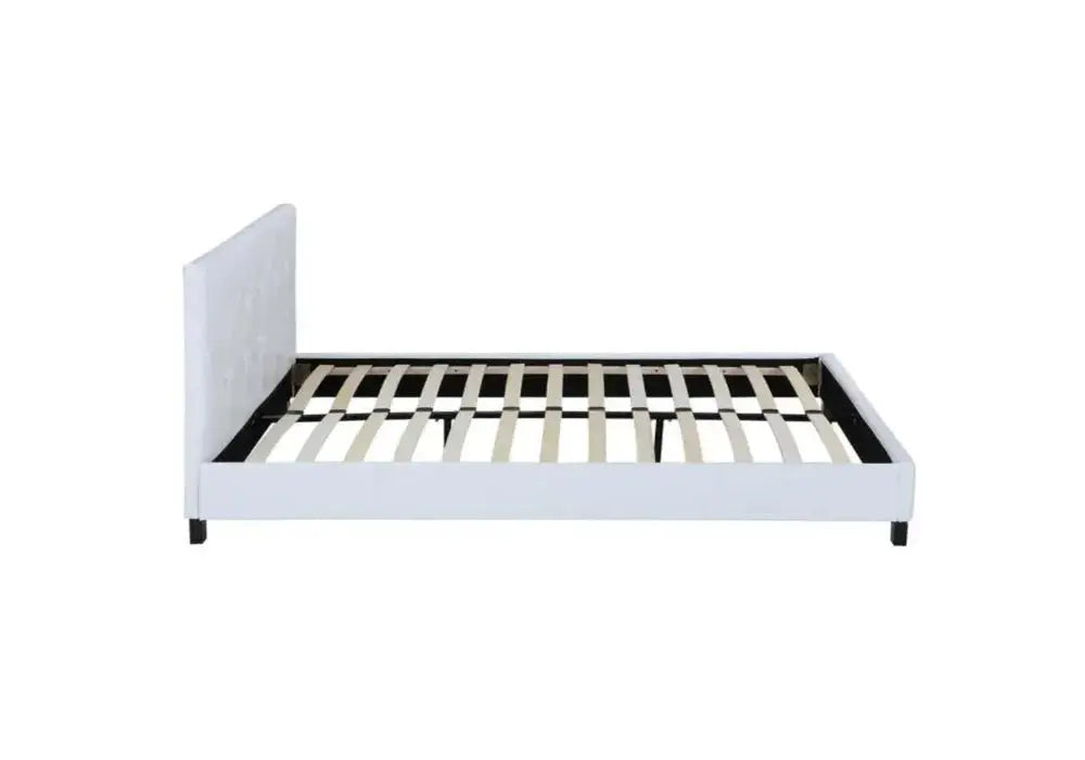 Lit Capitonnés Swedzo Blanc 140x190 - 160x200 Swedzo-Meuble