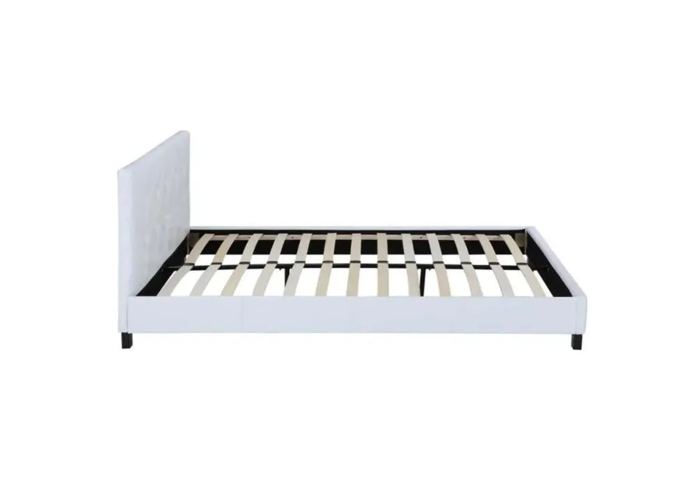 Lit Capitonnés Swedzo Blanc 140x190 - 160x200